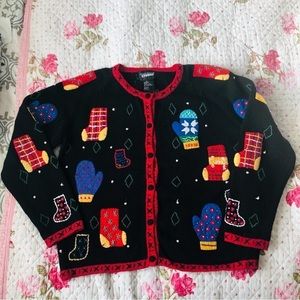 Vintage Christmas holiday cardigan sweater